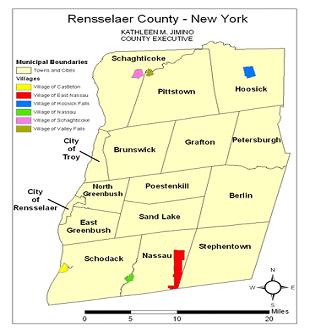 Office of the Medical Examiner's Jurisdiction showing municipality boundaries