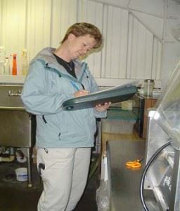 Food Service inspector at work